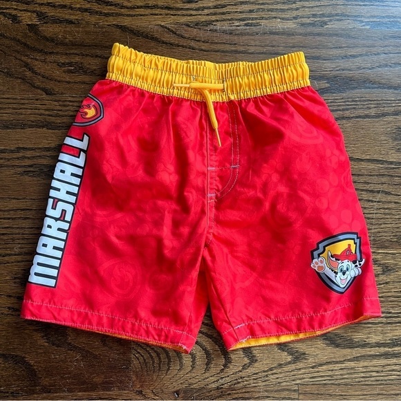 Nickelodeon boys swim shorts Sz. 3T Paw Patrol Marshall red NWOT - Picture 1 of 5